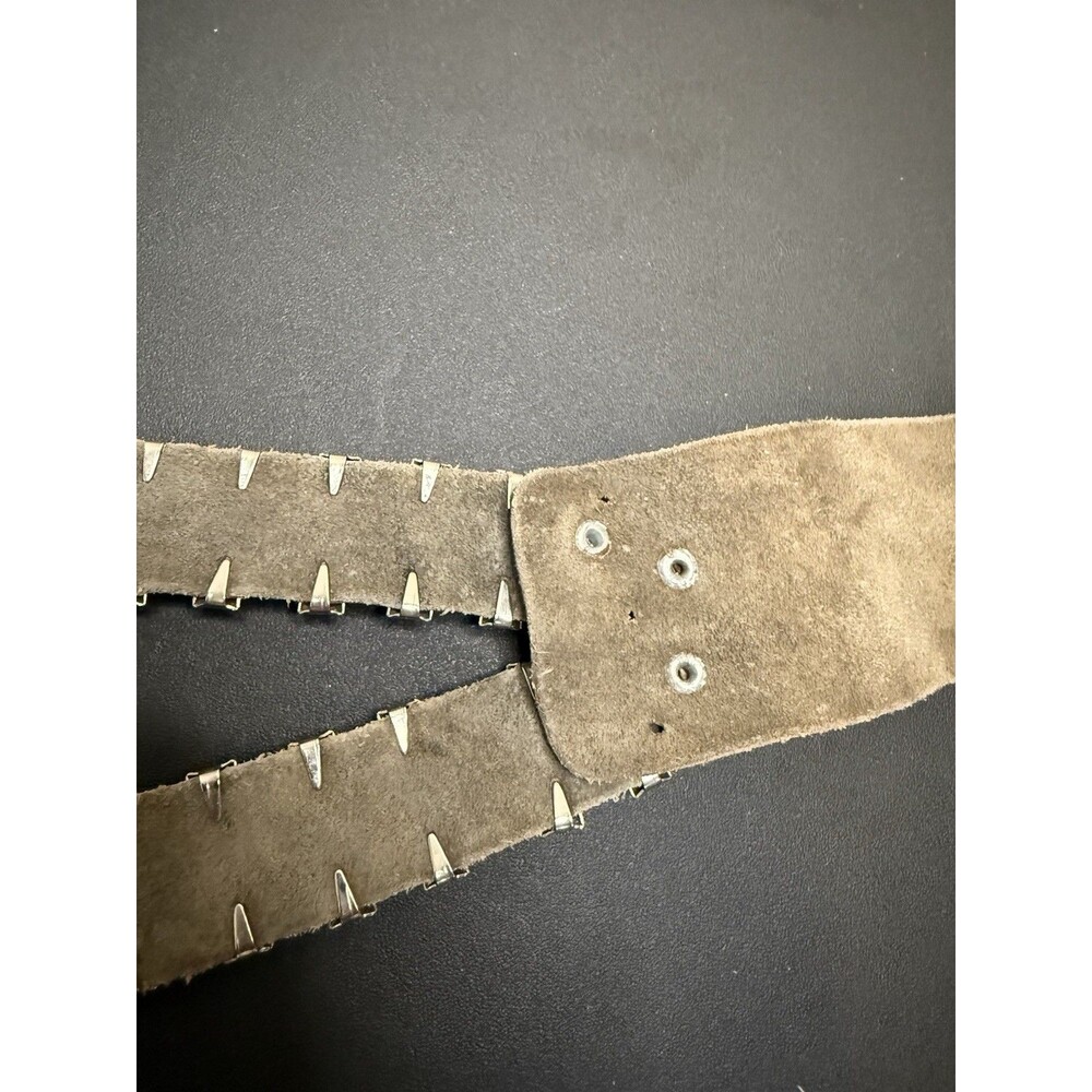 VINTAGE SILVER TONE METAL BANDOLIER BELT 31" - Picture 9 of 11